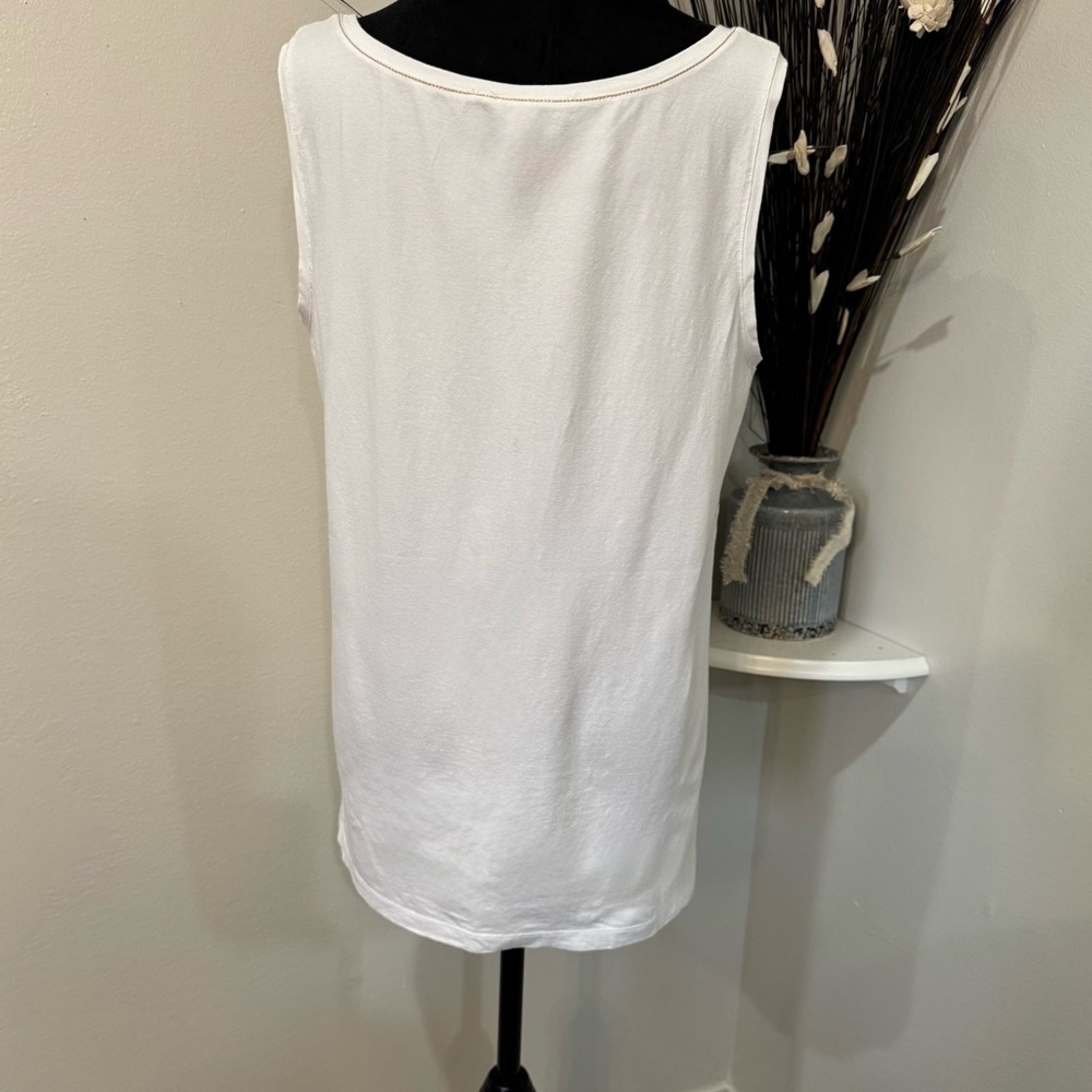 Jane and John whimsical gold designs sleeveless shirt in size Large. NWT - Picture 6 of 9